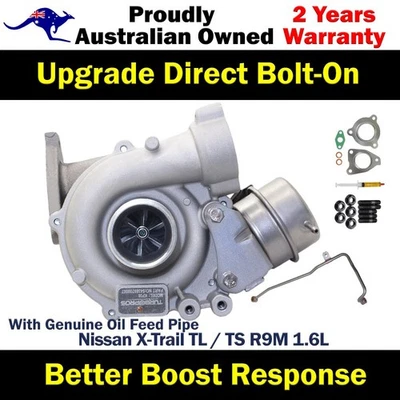 Actualización Billet Turbo + Tubo de alimentación de aceite genuino para Nissan X-Trail TL / TS R9M 1,6 L Foto 1 de 4