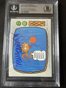 Nancy Cartwright SIGNED Maggie Simpson 1990 Topps Simpsons #84 BGS BAS AUTO - Picture 1 of 2