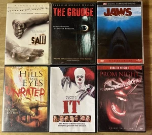 Horror DVD Lot (6) Movies - Stephen King, Wes Craven, Jaws, & More FREE SHIPPING - Picture 1 of 2