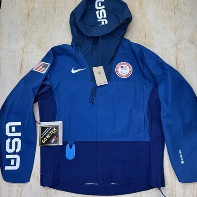 NUEVA Chaqueta Nike ACG Gore-Tex Equipo Olímpico Paralímpico de EE. UU. Para Hombres MD DD8849-492 Foto 1 de 4