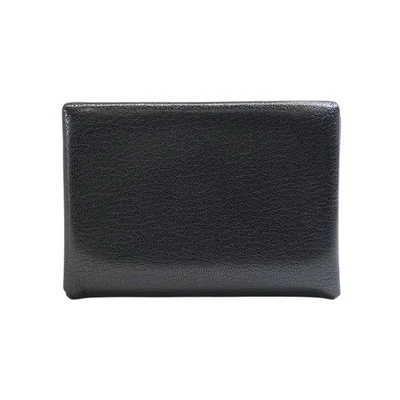 Hermes Calvi Duo Chevre Monedero Tarjeta Pasaporte Negocios Negro B Sello 33357 Foto 1 de 4