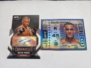 2015 Topps UFC Chronicles Autographs DUSTIN POIRIER Orange Big Ticket Case Hit - Picture 1 of 4