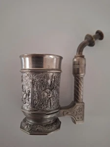 Antike Schnaps Pfeife BMF Zinn Unbenutzt Vintage Sammler Alt Rar - Bild 1 von 5