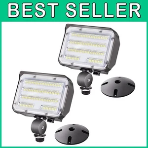 40W LED Flood Light 2-Pack - Dusk-to-Dawn Photocell - Picture 1 of 9