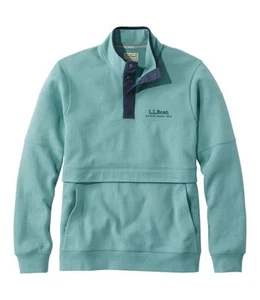 Felpa L.L.Bean 1912 Anorak Pullover Mare Schiuma Verde Pile Outdoor Tg 3XL - Foto 1 di 5