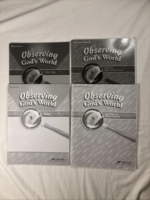 Abeka Observing God’s World Student Quizzes & Worksheet Tests Teacher Keys - Image 1 of 4