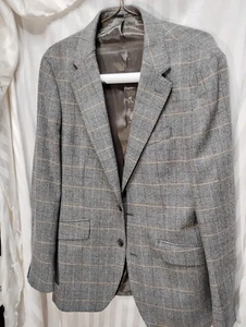 Hackett London Woven In England Shetland Wool Check Sport Blazer Herren Größe 42 L - Bild 1 von 6