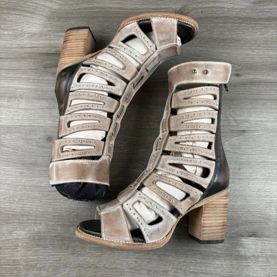FREEBIRD Steven Lotus Taupe Mujer Tacón Gladiador Talla 10 Envejecido BOHO Foto 1 de 4