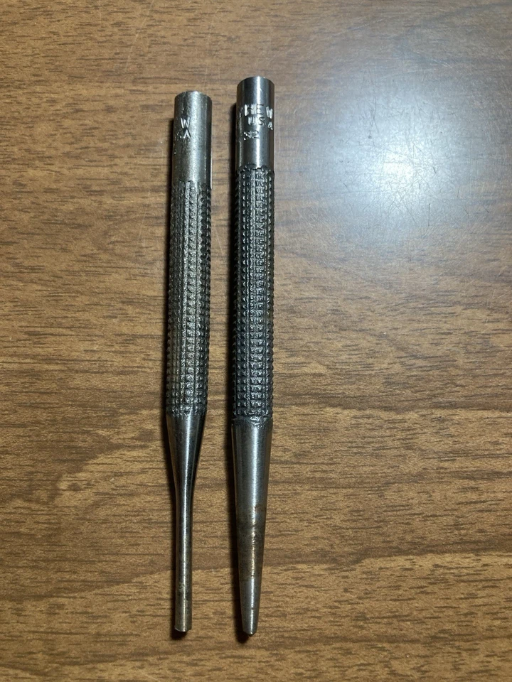 Two Mayhew Solid Punch 1/8” y 3/32” EE. UU. 5” de largo Foto 1 de 1