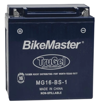TruGel MG16-BS-1 Gel Cell Battery BikeMaster 780521 Replaces YTX16-BS-1 — 第 1/2 张图片