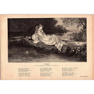 Fast Caught - Karl Raupp 1892 Kupferstich V1-3 - Bild 1 von 2