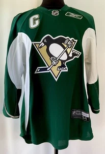 Maglia Reebok Pittsburgh Penguins St Patrick's Day Sidney Crosby WFight Strap 54 - Foto 1 di 11