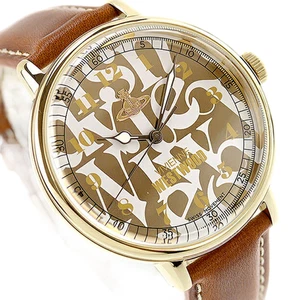 Vivienne Westwood Cavendish Gold Dial Brown Leather Strap Watch VV299GDBR - Bild 1 von 8