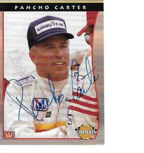 PANCHO CARTER Signed Autographed Card 1992 All World Indy #74 - INDY RACING - Picture 1 of 1