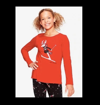 NUEVO CON ETIQUETAS Niñas JUSTICIA 14 16 Reno Esquí TOP Manga Larga Feliz Fiesta Unicornio Foto 1 de 4