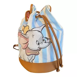 Loungefly Disney Dumbo Striped Drawstring Bucket Bag Backpack - Picture 1 of 5
