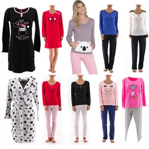 Pigiama Completo Inverno Donna Vestaglia Abbigliamento Comodo Casa - Foto 1 di 20