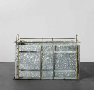 Hearth & Hand Magnolia Galvanized Metal Storage Bin Large *Discontinued Item* - Picture 1 of 2