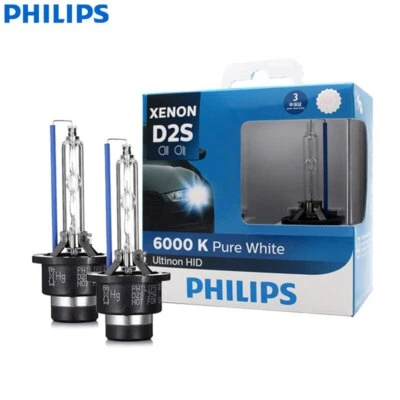 Philips D2S Ultinon 6000k Pure White Xenon HID Headlight Bulbs 85122WX, a Pair - Image 1 of 4