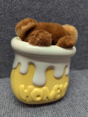De colección 1985 Tomy Honey Pot Bear Cuna Juguete Tirar Cuerda Musical Animado Obras Foto 1 de 4