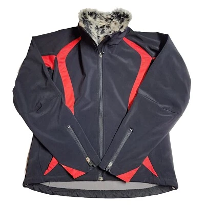 Chaqueta de esquí de snowboard Obermeyer para mujer talla 10 negra roja #57136 Foto 1 de 4