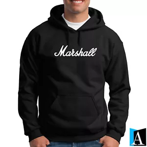 Marshall Amplification Music Logo Hoodie Sweatshirt Black/White/Grey/Navy S-3XL - Picture 1 of 8