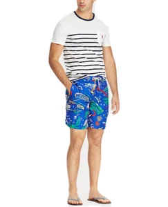 Neu ohne Etikett Polo Ralph Lauren Herren S Kailua Badehose Shorts tropischer Surfer Druck - Bild 1 von 11