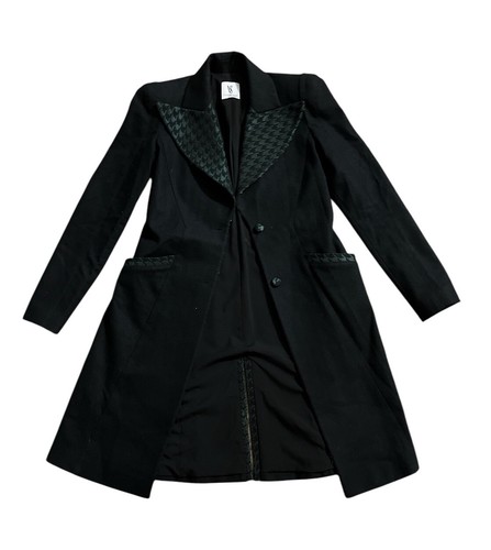 VALENTINO Blazer cappotto donna Valentina Shah misto lana taglia 4 nero pied de poule made in Italy