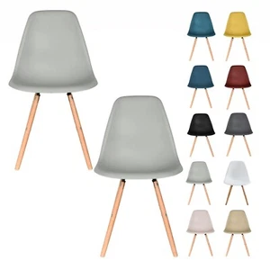 Dining Chairs SET OF 2 AVC Designs Designer Wooden Home Office Commercial - Picture 1 of 20