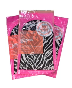 Velvotan Animal Printed Tanning Mitt's Pack Of Four - Picture 1 of 2