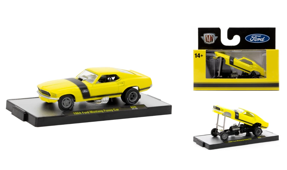 1969 Ford Mustang Funny Car Dragster *** M2 Machines Auto-Thentics 1:64 - Bild 1 von 1