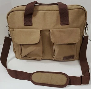 NWOT Bella Russo Bag Laptop Messenger Adj Shoulder Bag Travel Tote Padded Canvas - Picture 1 of 10