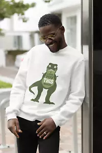 Felpa Girocollo T rex Tirannosauro Dinosauro Hug Divertente Nerd Manga Cosplayer - Foto 1 di 6