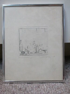 BOTELLAS de grabado monotipo de prueba de artista firmadas por ALBERTO GIACOMETTI en el estudio Foto 1 de 4