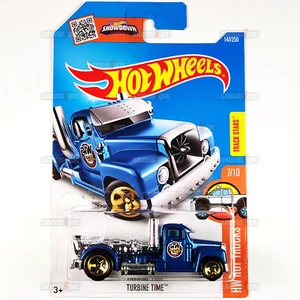 2016 Hot Wheels TURBINE TIME #147 blu - HW Hot Trucks - 1:64 semi pista DHW88 - Foto 1 di 2