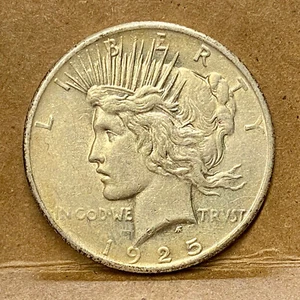 1925 PEACE DOLLAR NICE AU-UNC - Imagen 1 de 2