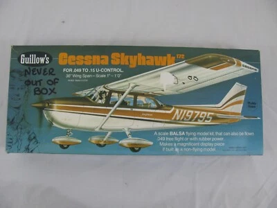 Guillow's Balsa Wood 36" Cessna 172 Skyhawk Flying Model Airplane Kit #802 Read - Image 1 of 4