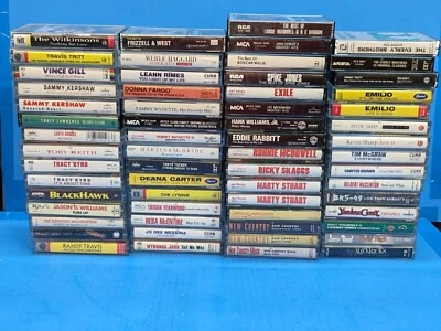 Country Music Various Artists 61 Cassette Tapes Lot 80s 90s: Many Artists. - Image 1 of 4