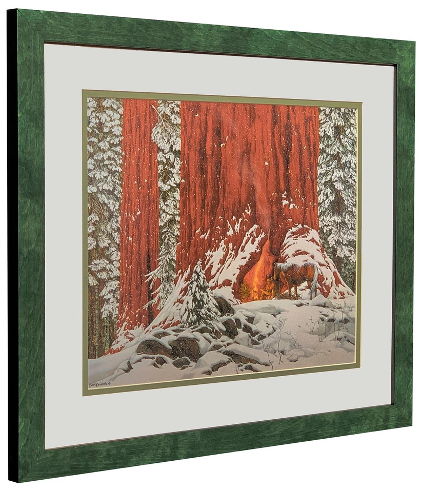 Bev Doolittle 圣诞节,赠送或取一周磨砂和框架艺术印刷品 — 第 1/1 张图片