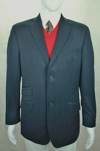 TED BAKER LONDON ENDURANCE 2PC SUIT MEN'S BLACK PINSTRIPED SIZE 40/34 US VGC! - Imagen 1 de 12