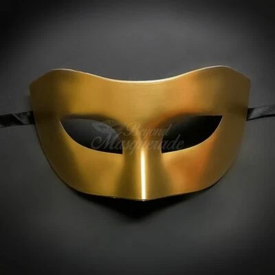 Classic Masquerade Mask for Men - Gold - Image 1 of 4