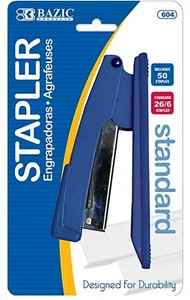Desktop Metall Standard Hefter 26/6 mit 50 Ct Heftklammern ausgezeichnet, zufällige Farbe - Bild 1 von 8