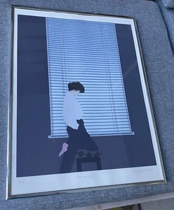 Roy Fairchild Woodard Serigrafie Morgen signiert nummerierte Frau am Fenster 18 x 24 - Bild 1 von 10