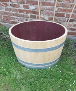 Blumenkübel aus 1/2 gebrauchtem 300l-Weinfass (140l) - Bild 1 von 10