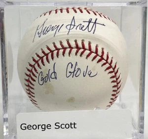 Baseball firmato George Scott First Baseman Boston Red Sox ufficiale MLB - Foto 1 di 3