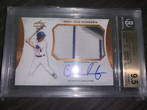 2015 Leaf Trinity Bronze Rookie Patch Auto Brendan Rodgers BGS 9.5/10 Rockies - Picture 1 of 2