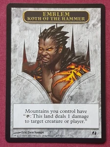 Magic The Gathering DUEL DECKS VENSER VS KOTH OF THE HAMMER EMBLEM token MTG - Picture 1 of 2