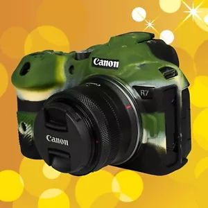 Camouflage CAMO weiche Silikon Gummi Kamera Hülle Schutzhülle Canon R7 Skin - Bild 1 von 6