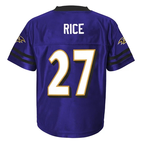 Ray Rice NFL Baltimore Ravens Purple Dazzle Replica Jersey Youth (XS-2XL) Cover