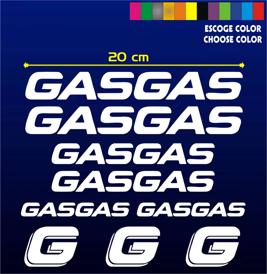 KIT PACK -PEGATINAS-STICKER- VINILO - GASGAS - Moto -Vinyl- Aufkleber -Gas Gas